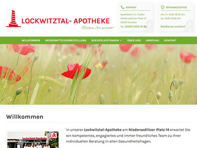 Website Homepage CMS Apotheke Dresden